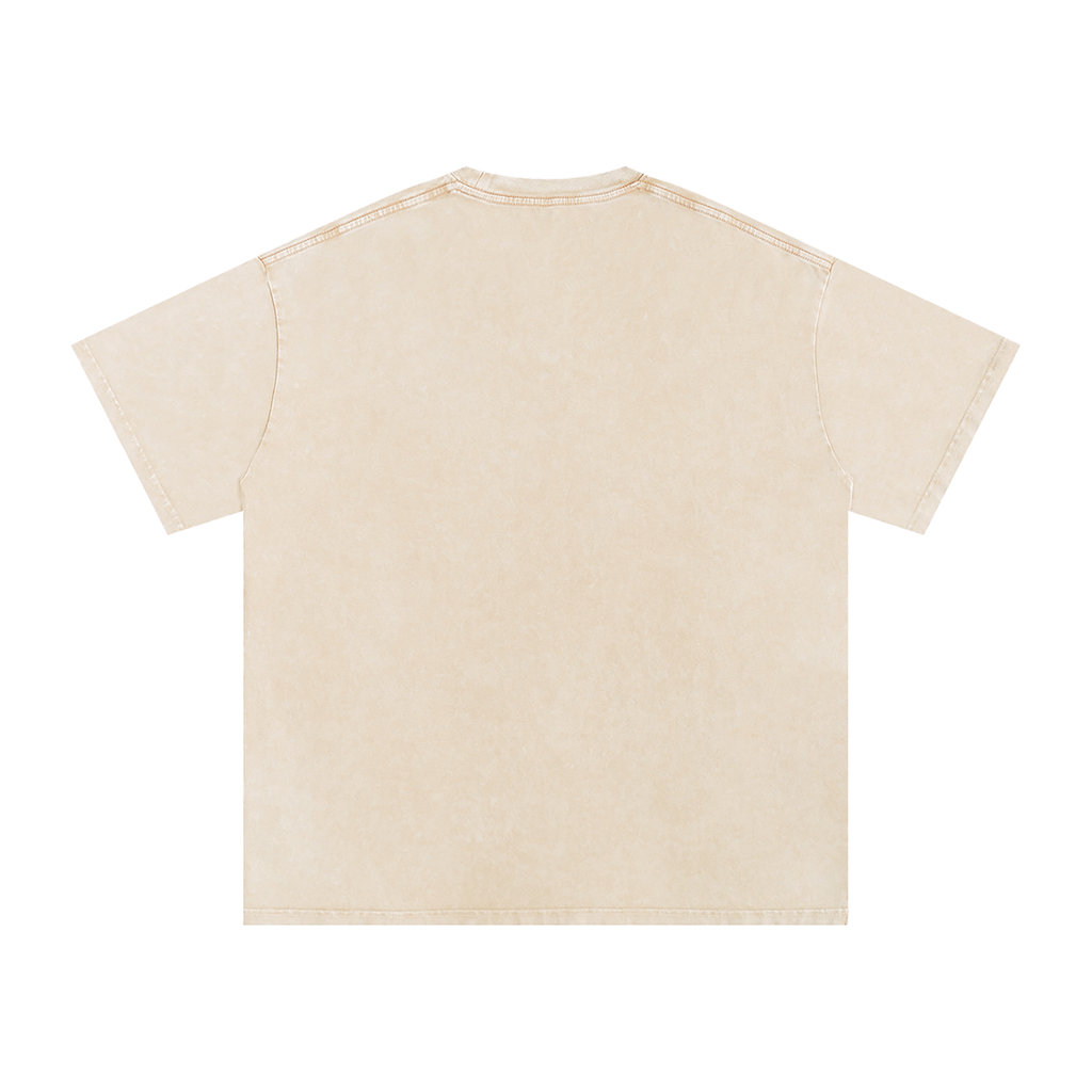 Creative Genius Snow Washed Oversized Cotton T-Shirt