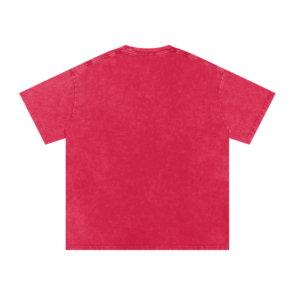 Creative Genius Blue Gem Snow Washed Oversized Cotton T-Shirt