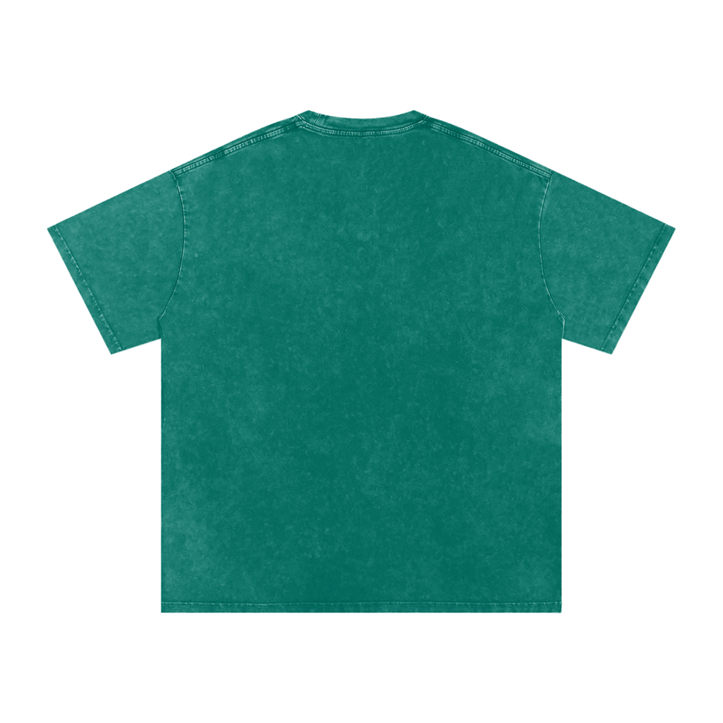 Creative Genius Blue Gem Snow Washed Oversized Cotton T-Shirt