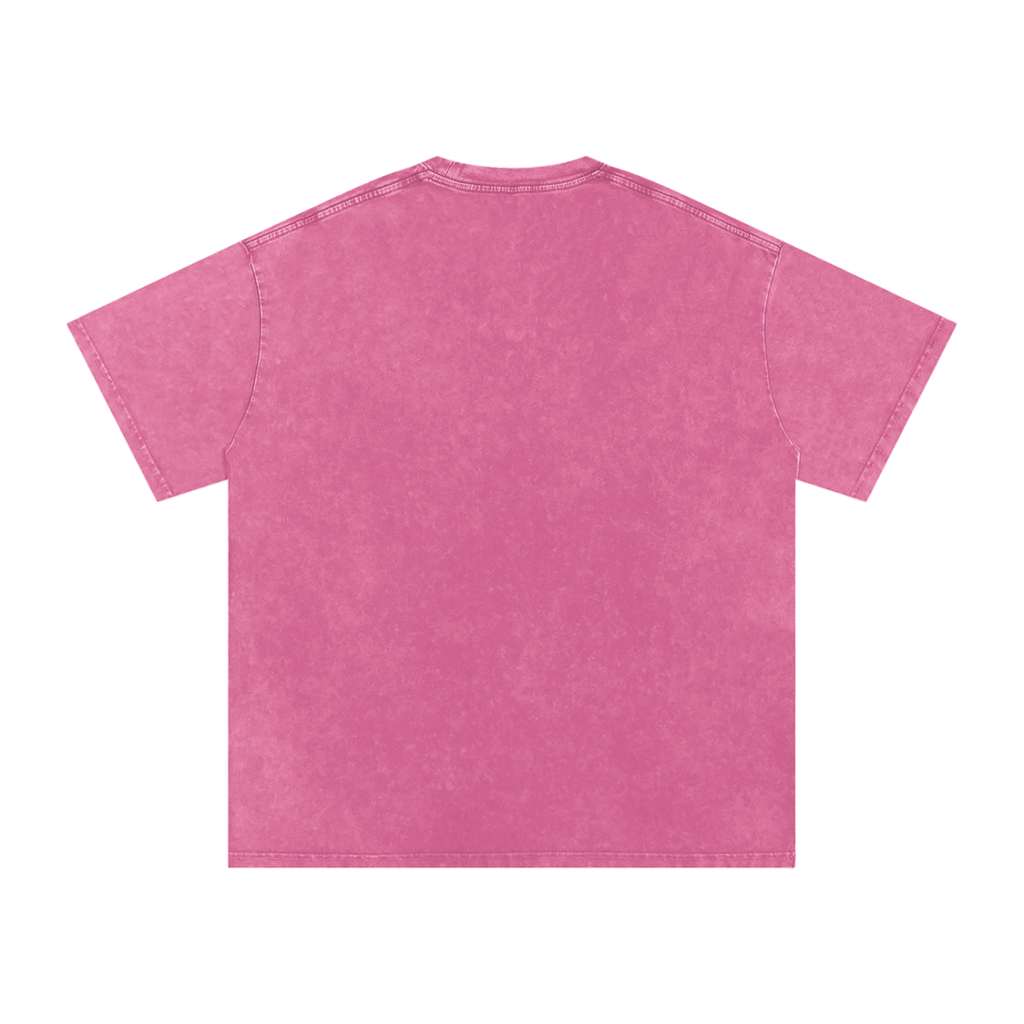 Creative Genius Blue Gem Snow Washed Oversized Cotton T-Shirt