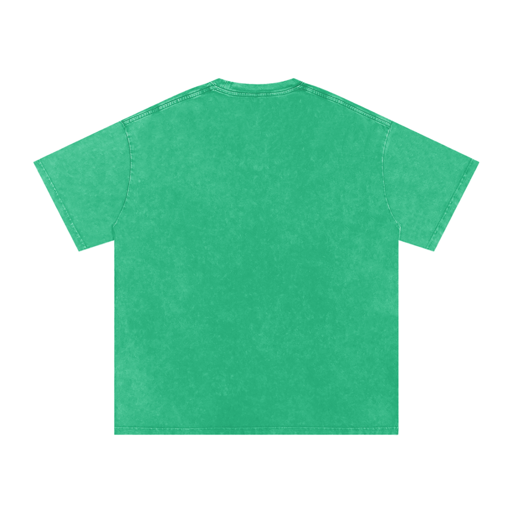 Creative Genius Blue Gem Snow Washed Oversized Cotton T-Shirt